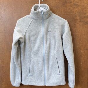 Columbia Women’s XS Benton Full Zip Gray Fleece Lightweight Jacket EUC